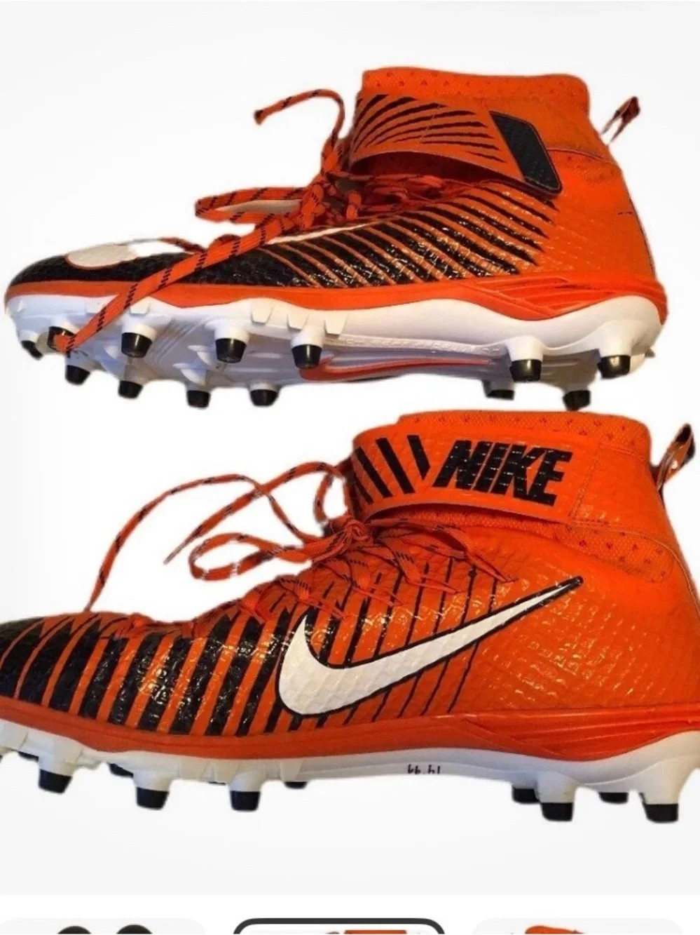 Nike Mens Lunarbeast Elite Orange Football Cleats NikeSkin 847588-410 Sz 14 NWOT